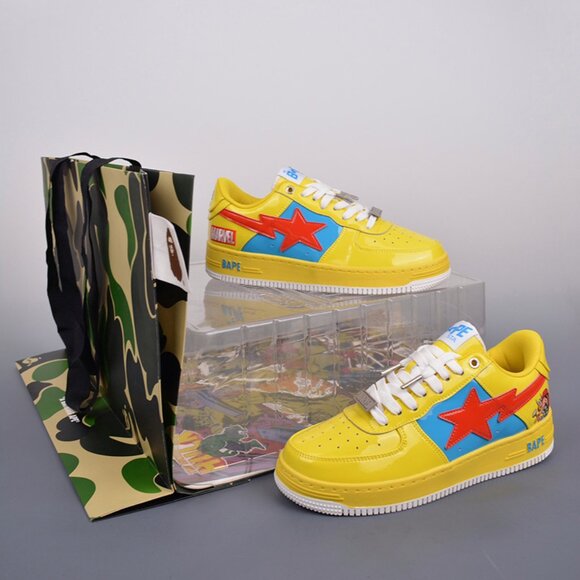 A Bathing Ape Bape Sta Blue Yellow - Picture 1 of 9